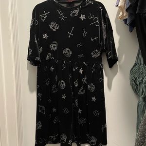 Black Velvet Astrology Dress